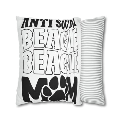 Antisocial Beagle Mom Square Pillow Case