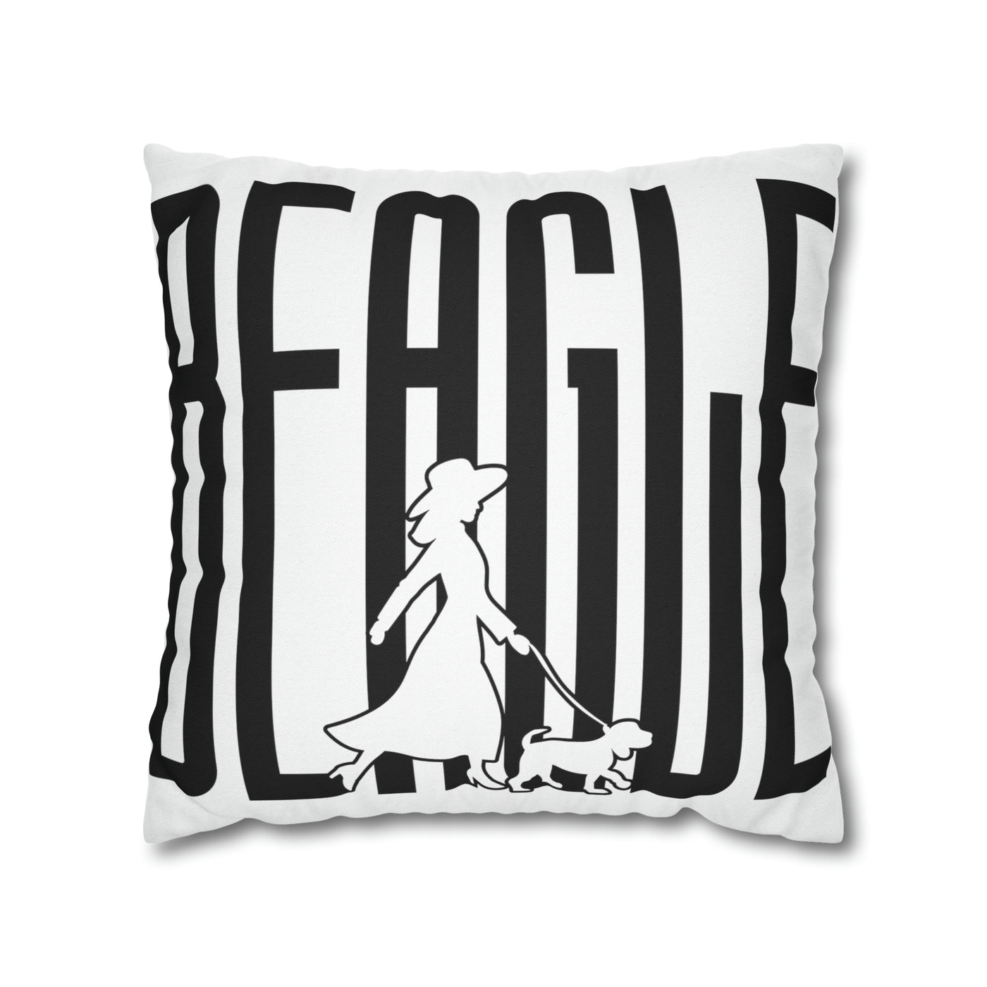 Best Beagle Dog Walking Square Pillow Case