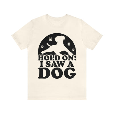 Hold On I Daw A Dog Black Print T-Shirt