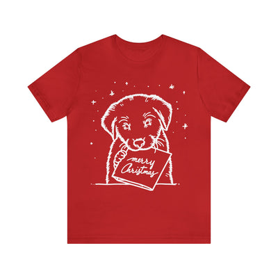 Puppy With Christmas Card T-Shirt