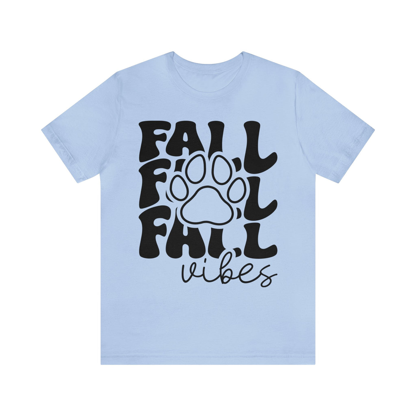 Fall Vibes Black Print T-Shirt