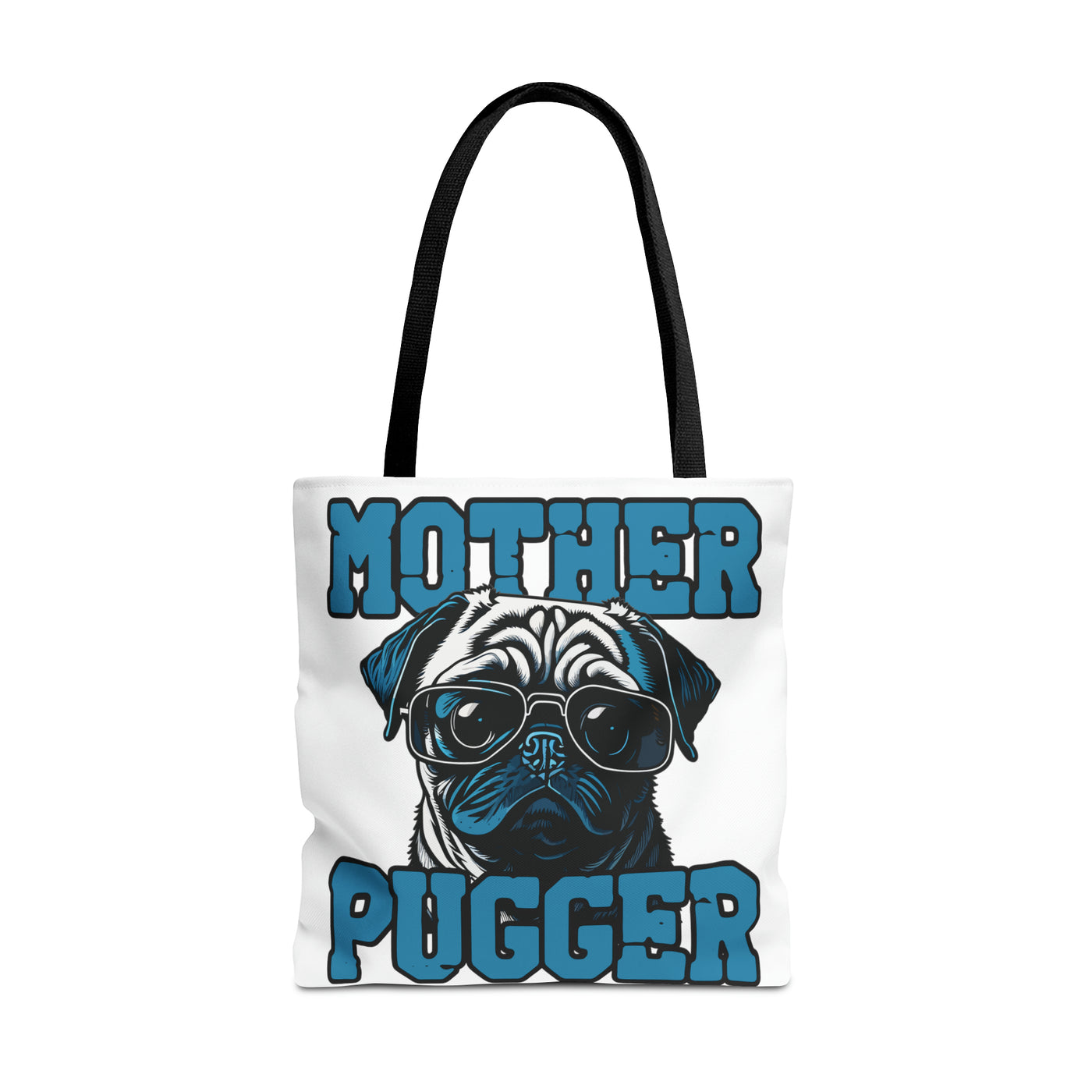Mother Pugger Colored Print Tote Bag