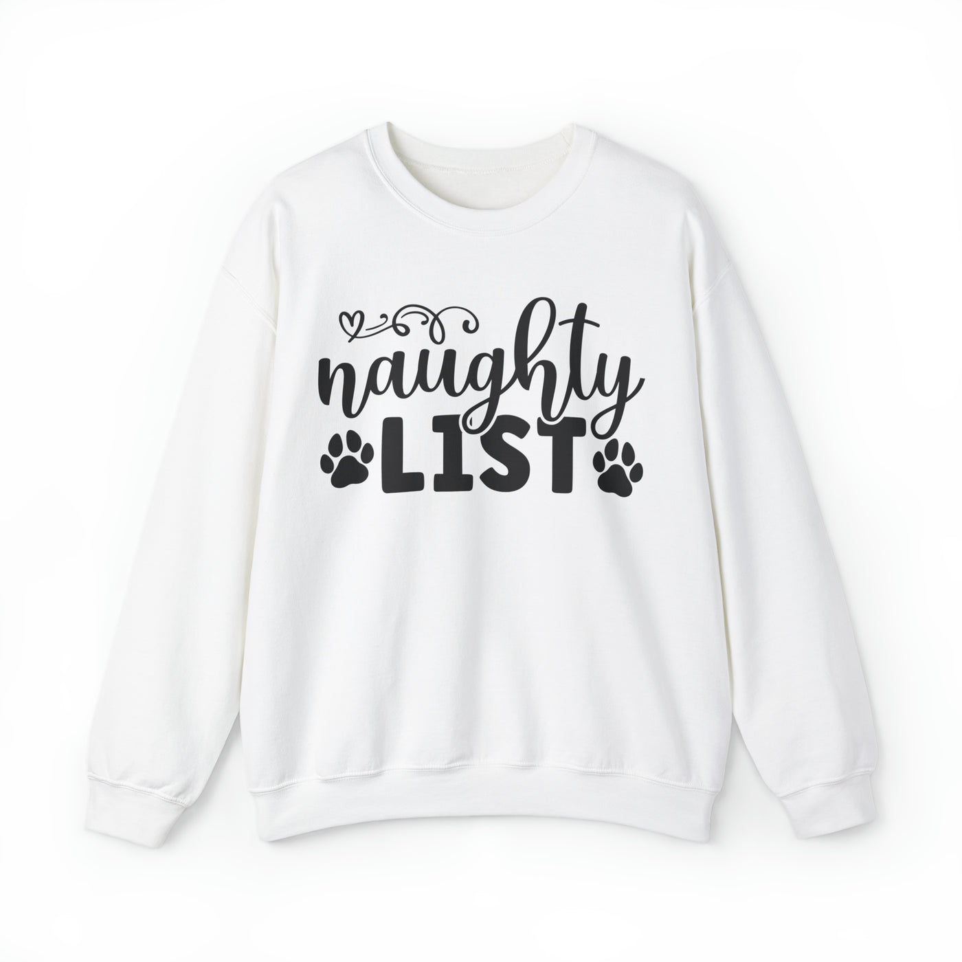 Naught List Black Print Sweatshirt