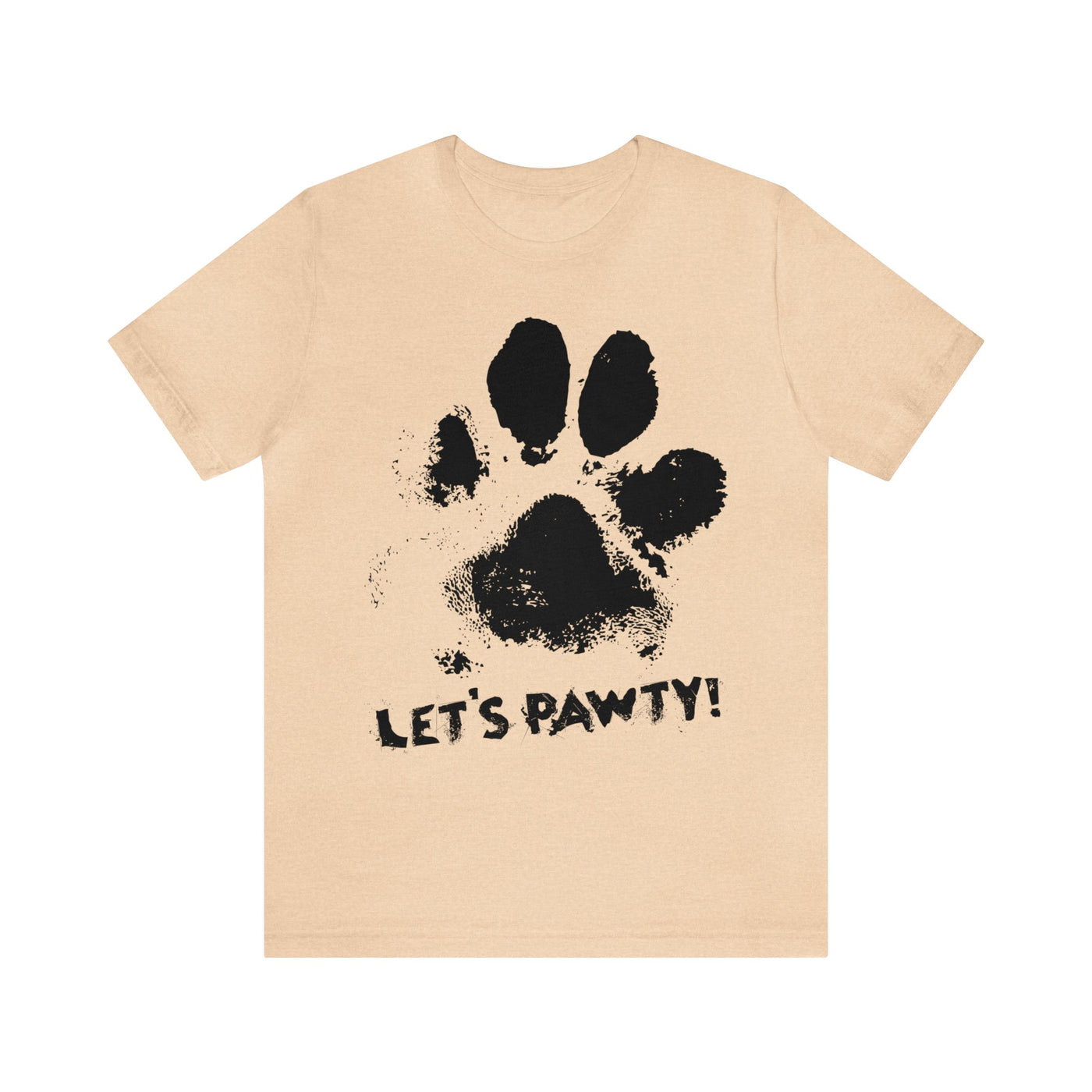 Let's Pawty Black Print T-Shirt