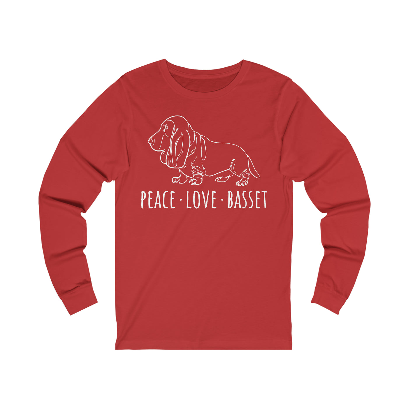 Peace Love Basset Long Sleeves