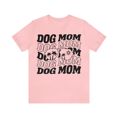 Beach Dog Mom Black Print T-Shirt