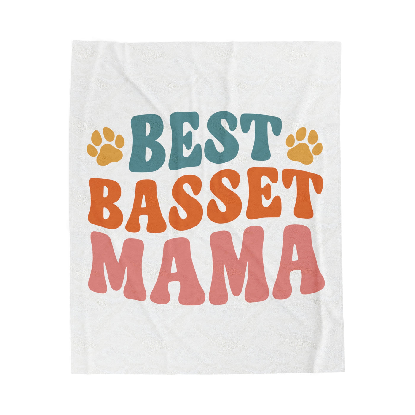 Best Basset Mama Velveteen Plush Blanket