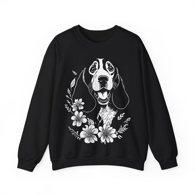 Basset Hound Floral Sweatshirt