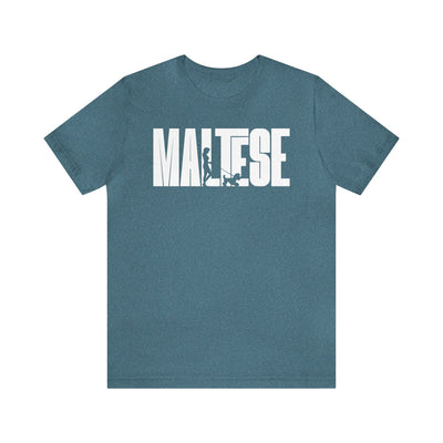 Maltese Dog Walking T-Shirt