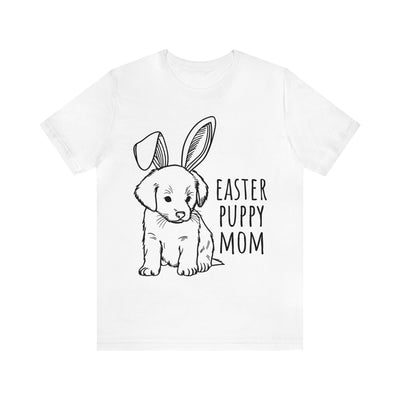 Easter Puppy Mom Black Print T-Shirt