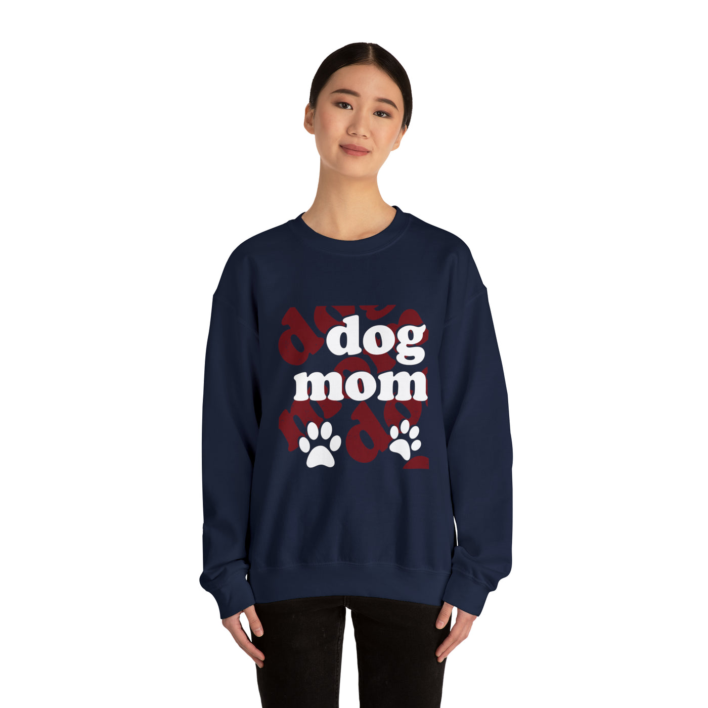 Dog mom shadow Colored Print Sweatshirt