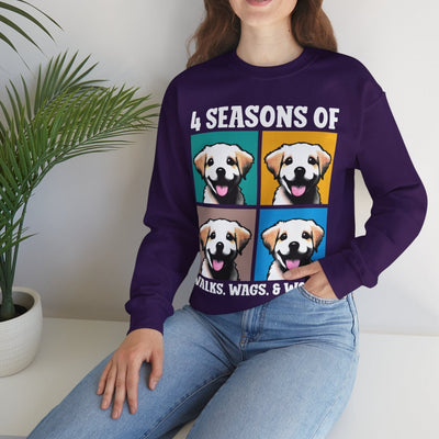 4 Seasons of Walks Wags & Woofs Colored Print Sweatshirt
