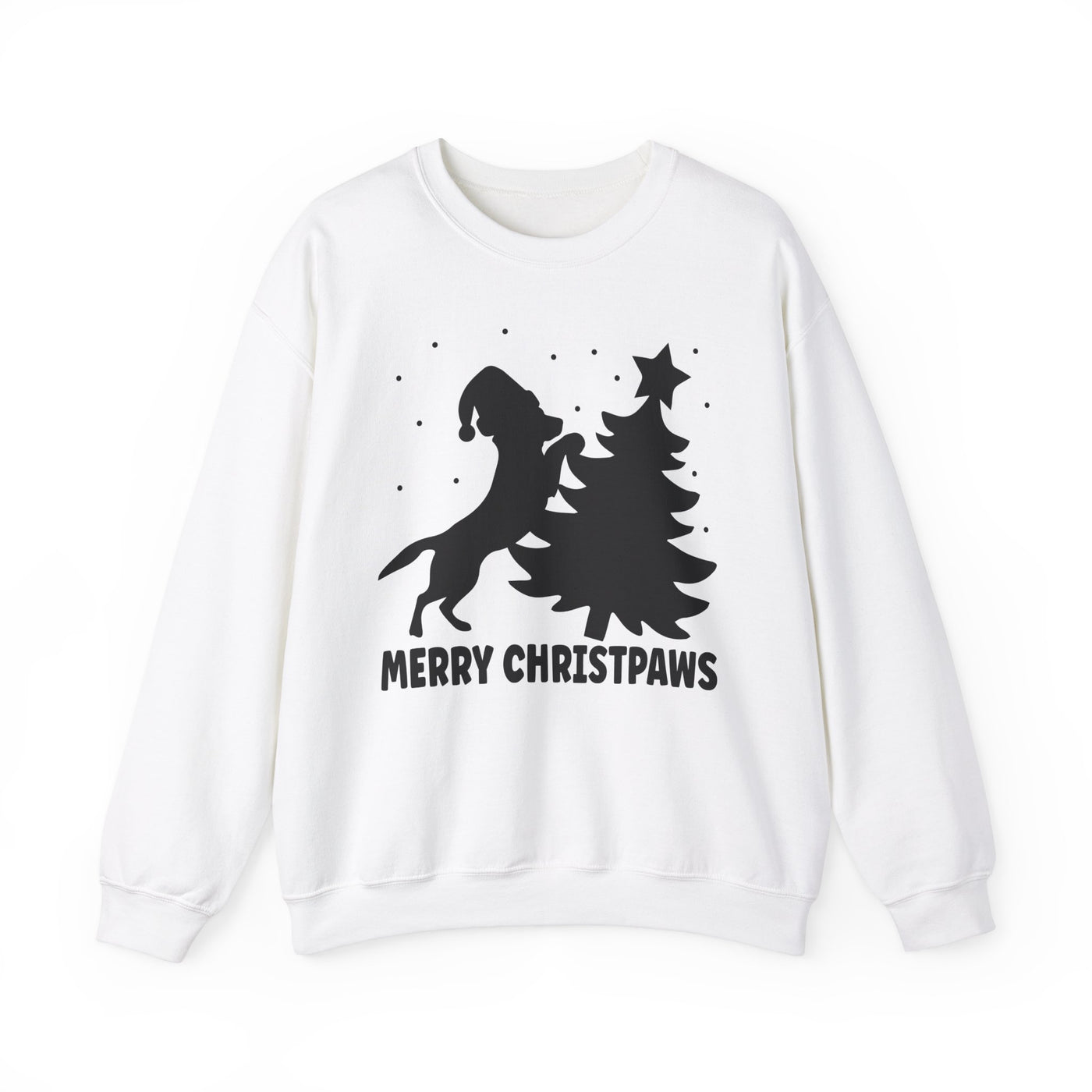 Merry Christpaws Black Print Sweatshirt