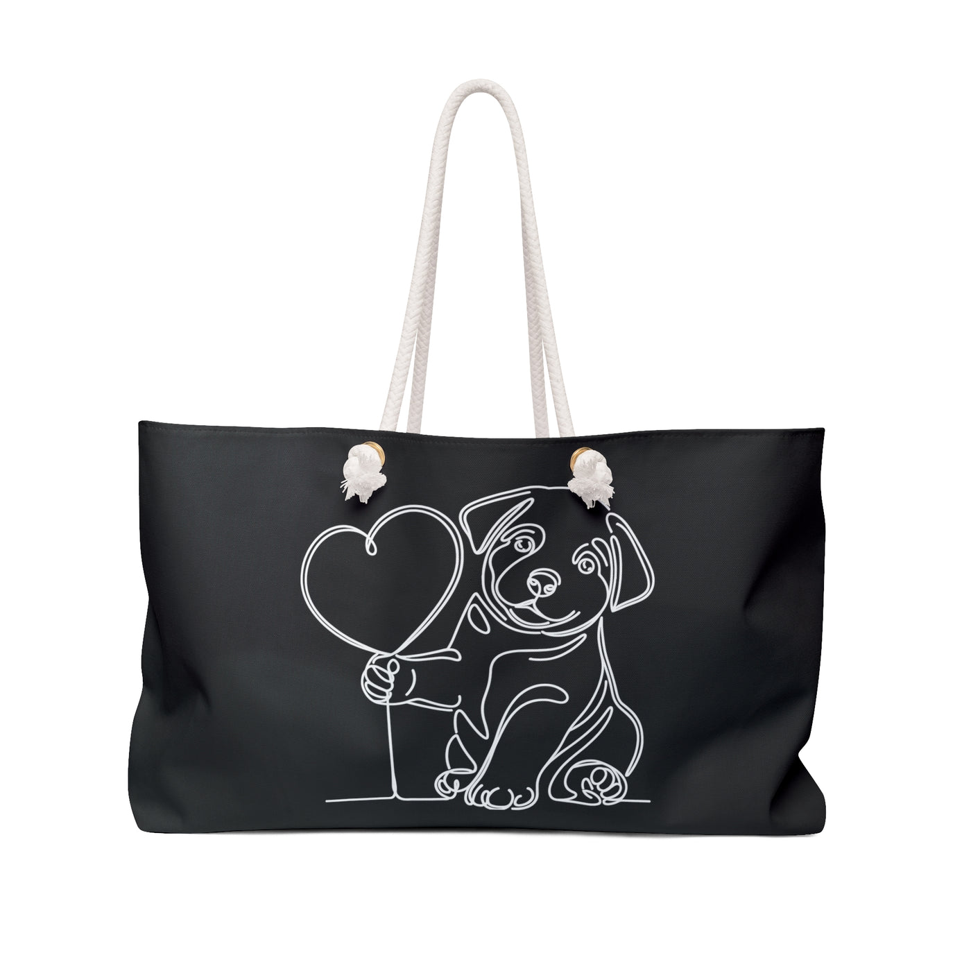 Puppy With Heart Balloon Weekender Bag