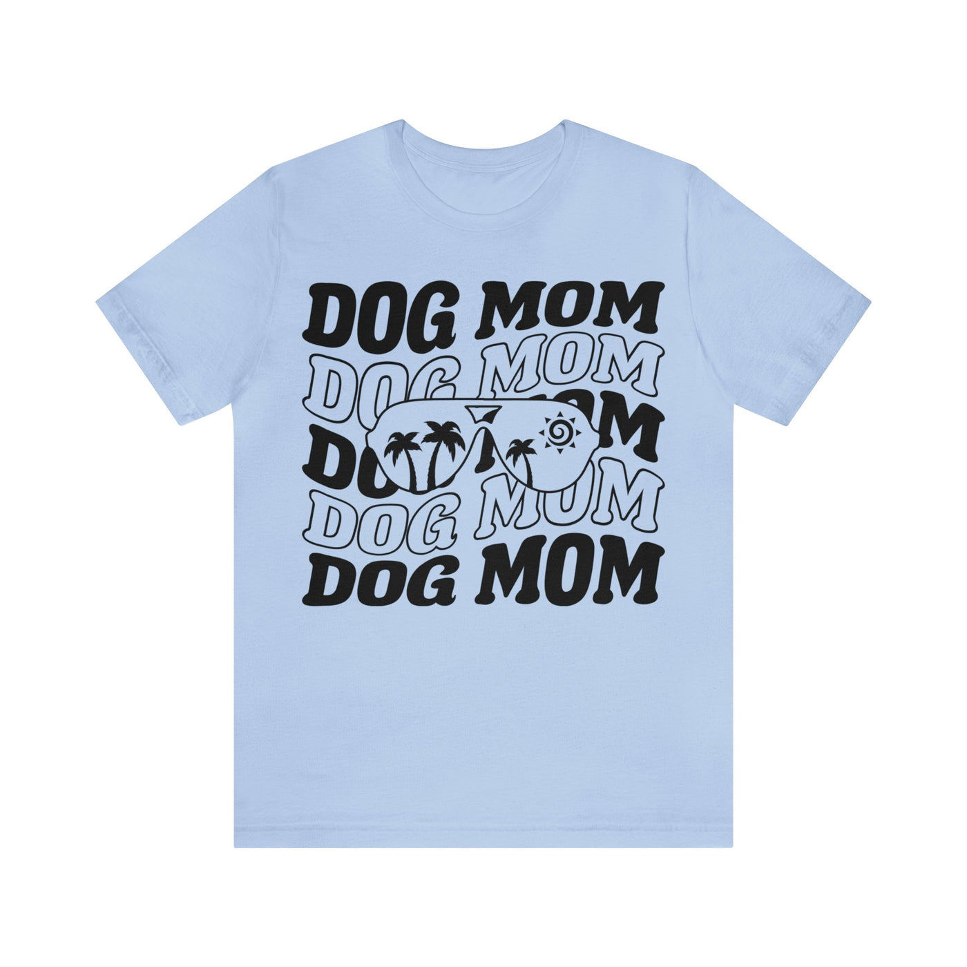 Beach Dog Mom Black Print T-Shirt