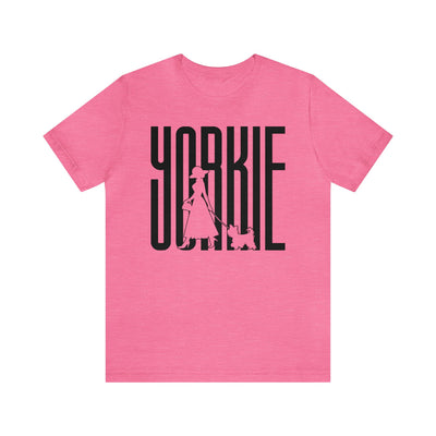 Yorkie Dog Walking T-Shirt