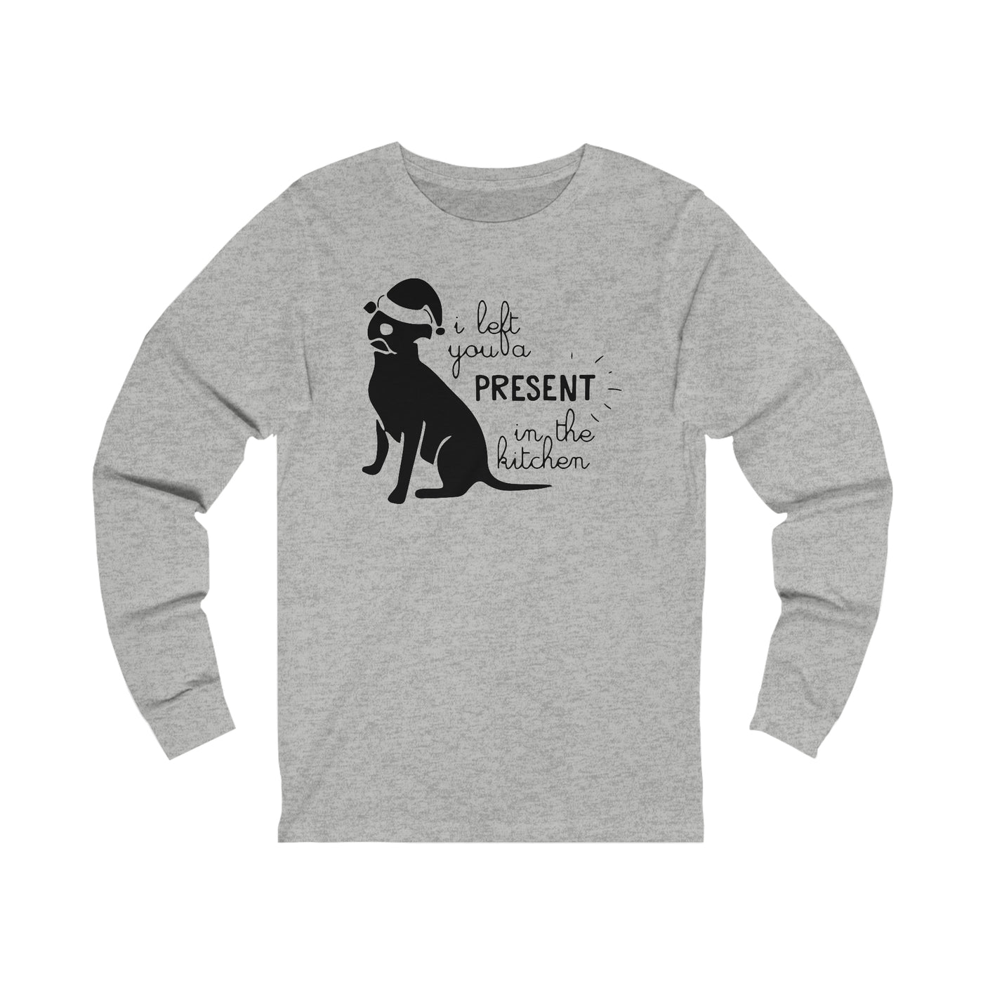 I Left You A Present In The Kitchen Black Print Longsleeve