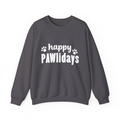 Happy Pawlidays Version 2 white print Sweatshirt