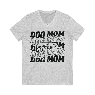 Beach Dog Mom Black Print V-Neck