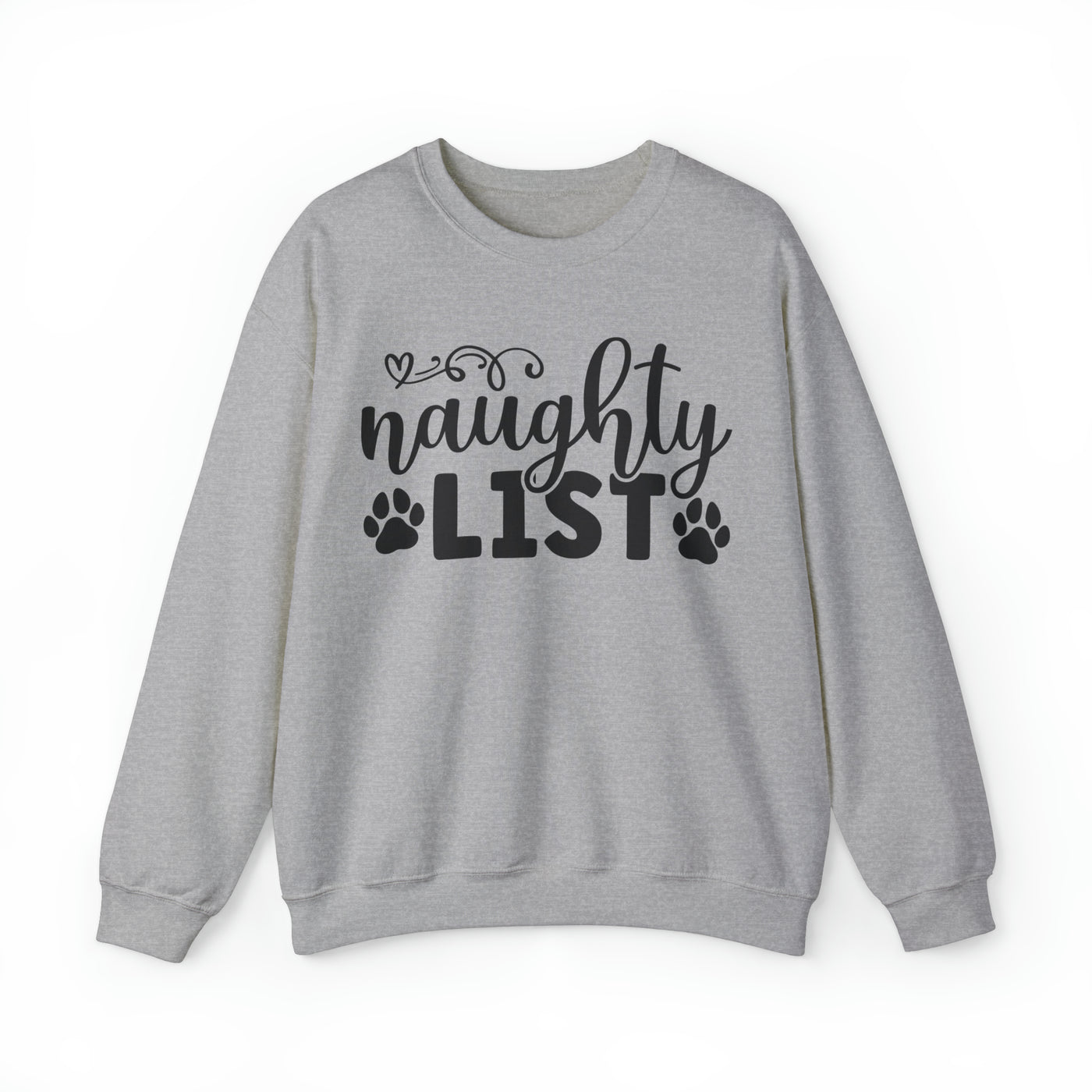 Naught List Black Print Sweatshirt
