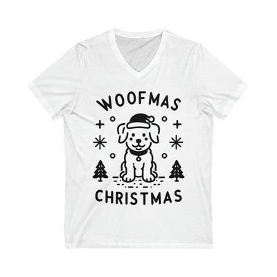 Woofmas Christmas Black Print V-Neck