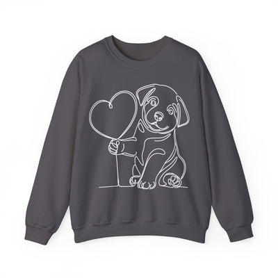 Puppy With Heart Balloon Sweatshirt