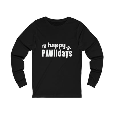Happy Pawlidays Version 2 white print Longsleeve