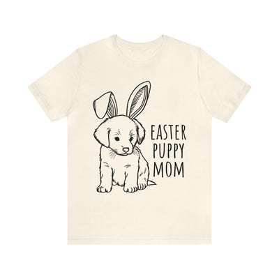 Easter Puppy Mom Black Print T-Shirt