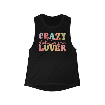 Crazy Dalmatian Lover Colored Print Muscle Tank
