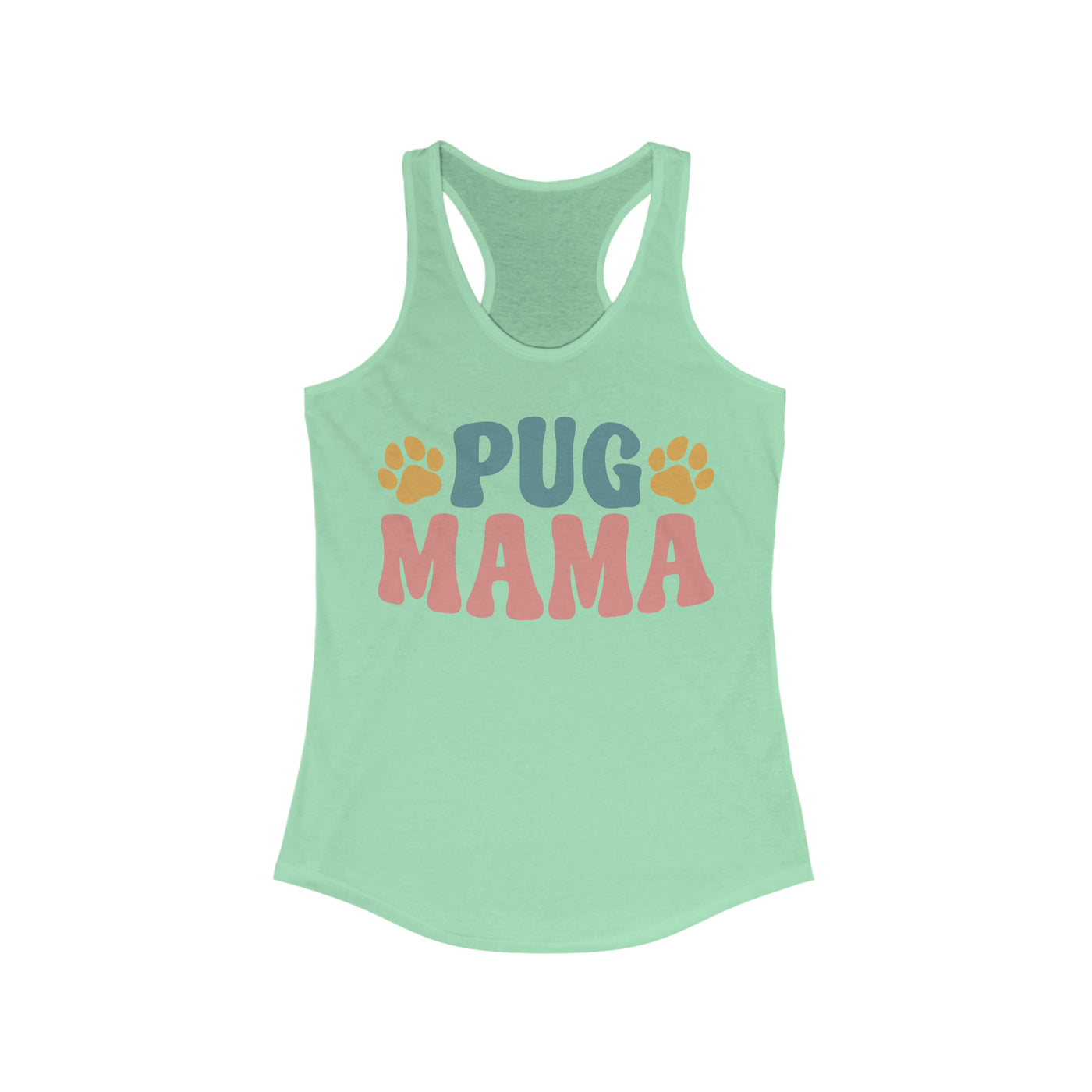 Pug Mama Colored Print Tank Top