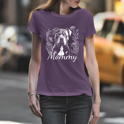 Pitbull Mommy Floral T-Shirt