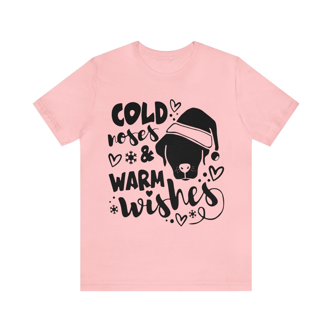 Cold Noses And Warm Wishes Black Print T-Shirt
