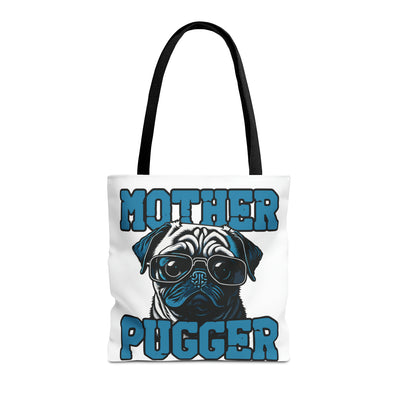 Mother Pugger Colored Print Tote Bag