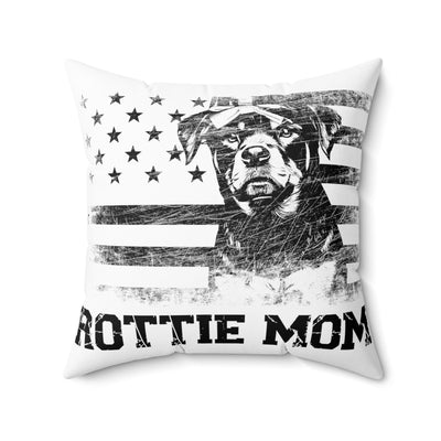 American Rottweiler Mom Square Pillow
