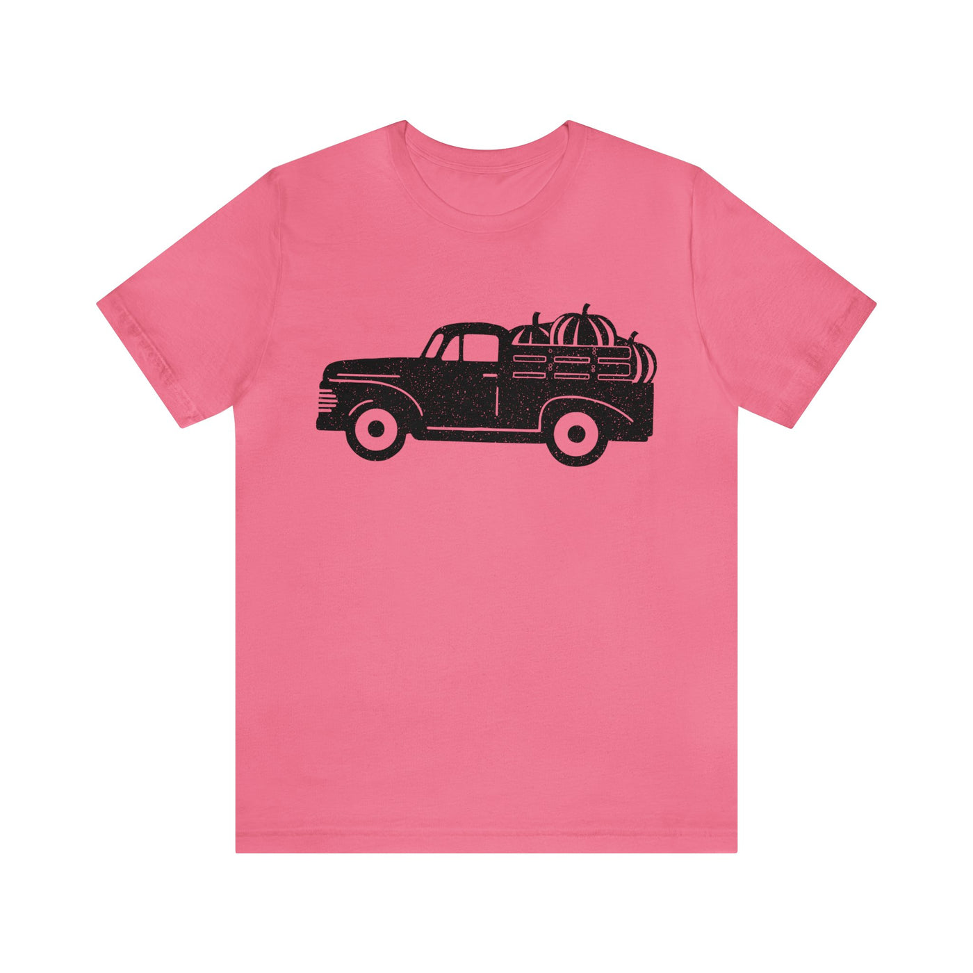 Vintage Truck Pumpkin Black Print T-Shirt