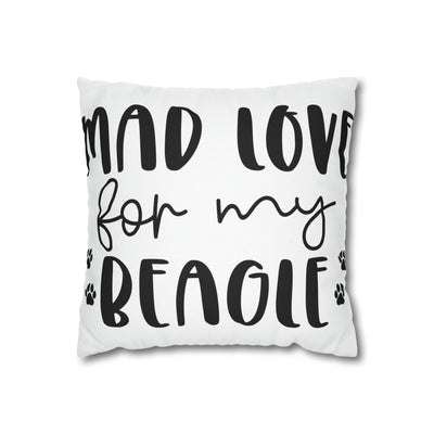 Mad Love For My Beagle Square Pillow Case