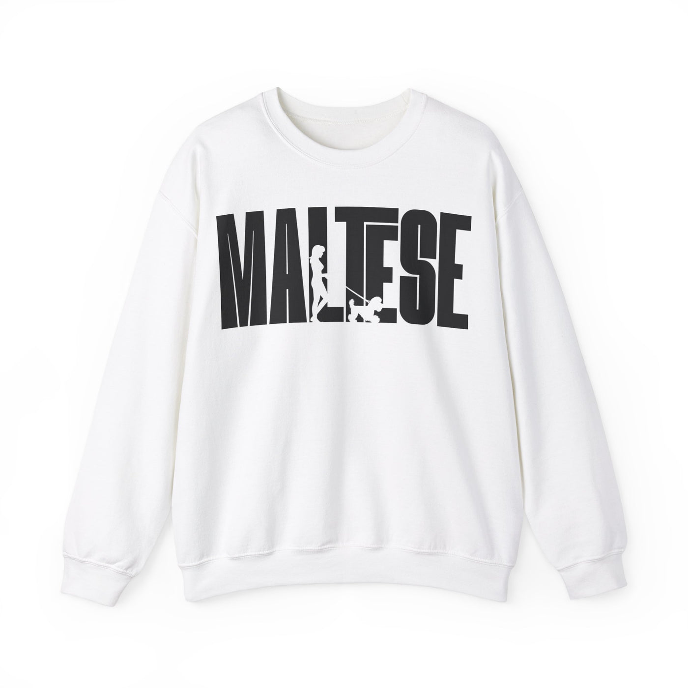 Maltese Dog Walking Sweatshirt