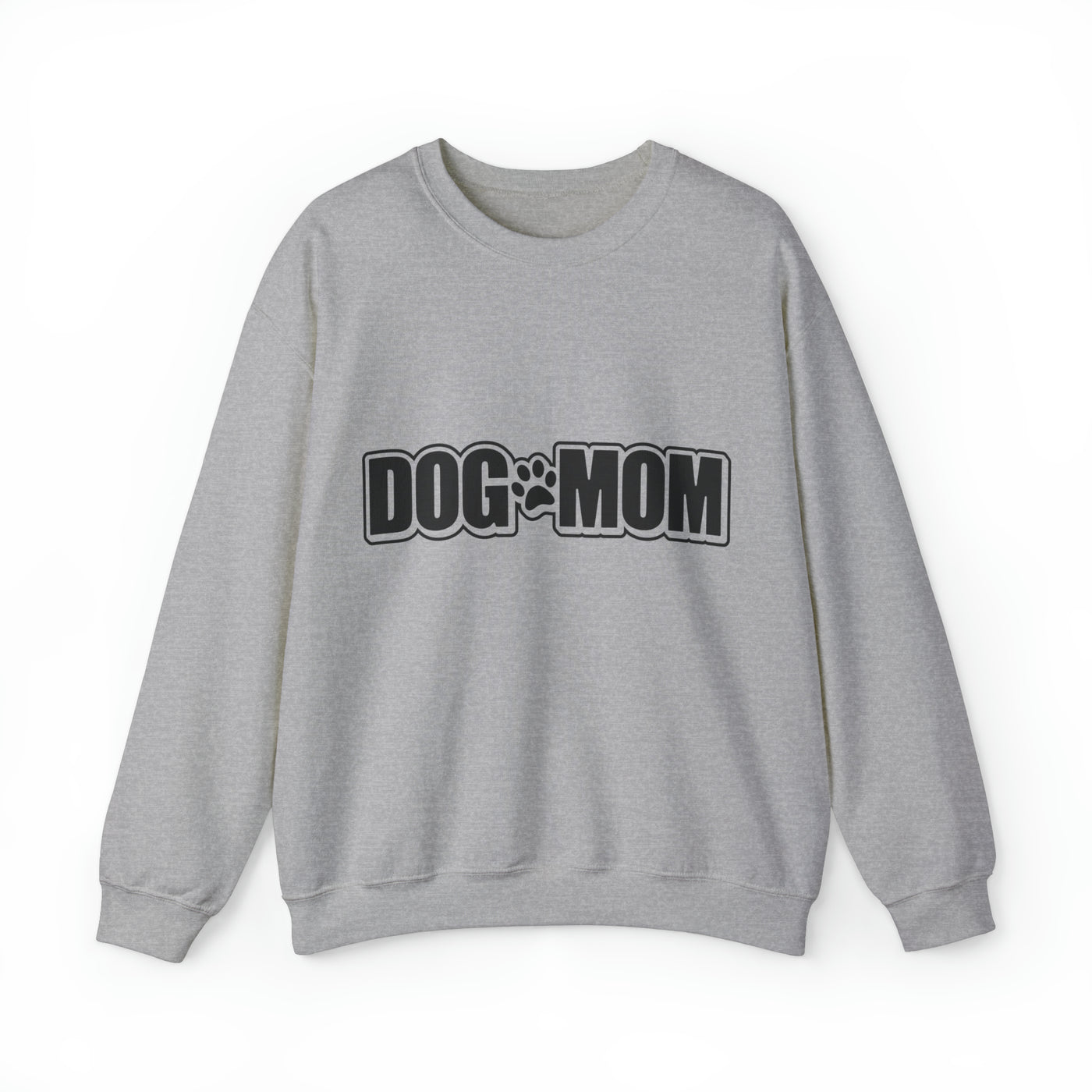Dog mom paw Black Print Sweatshirt