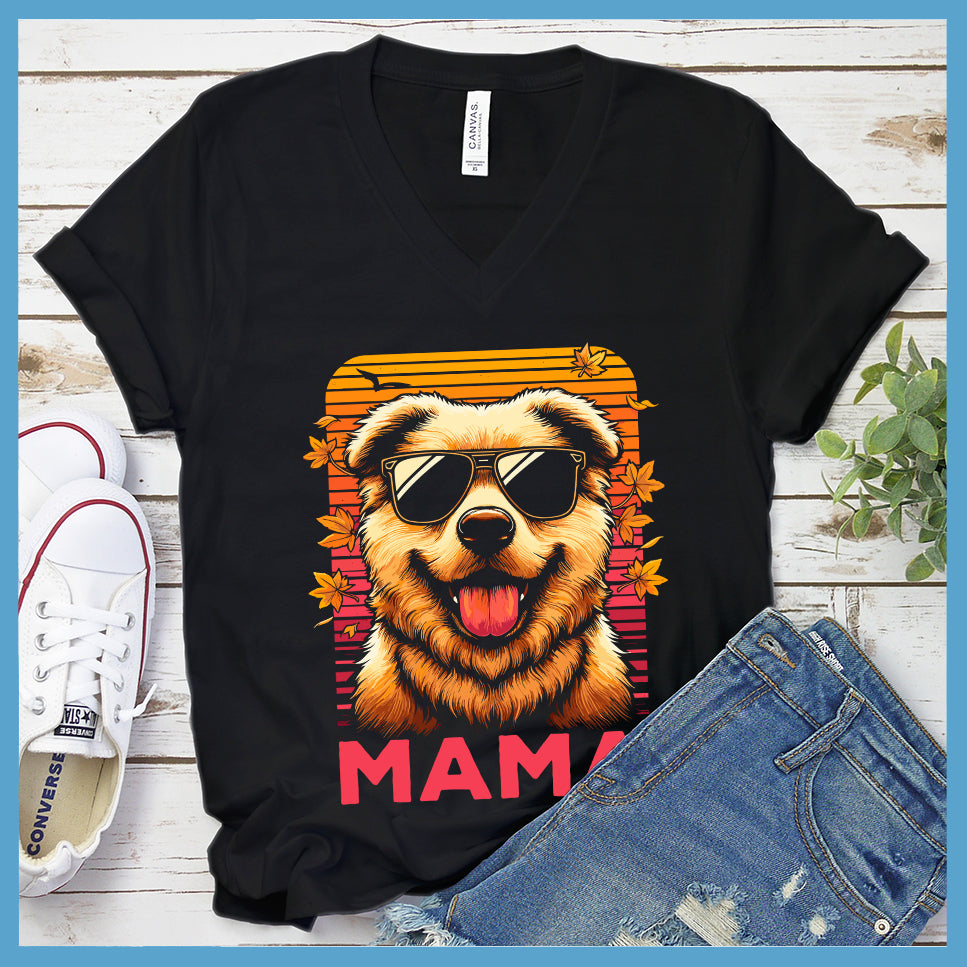 Autumn Dog Mama V-Neck