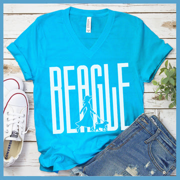 Best Beagle Dog Walking V-Neck