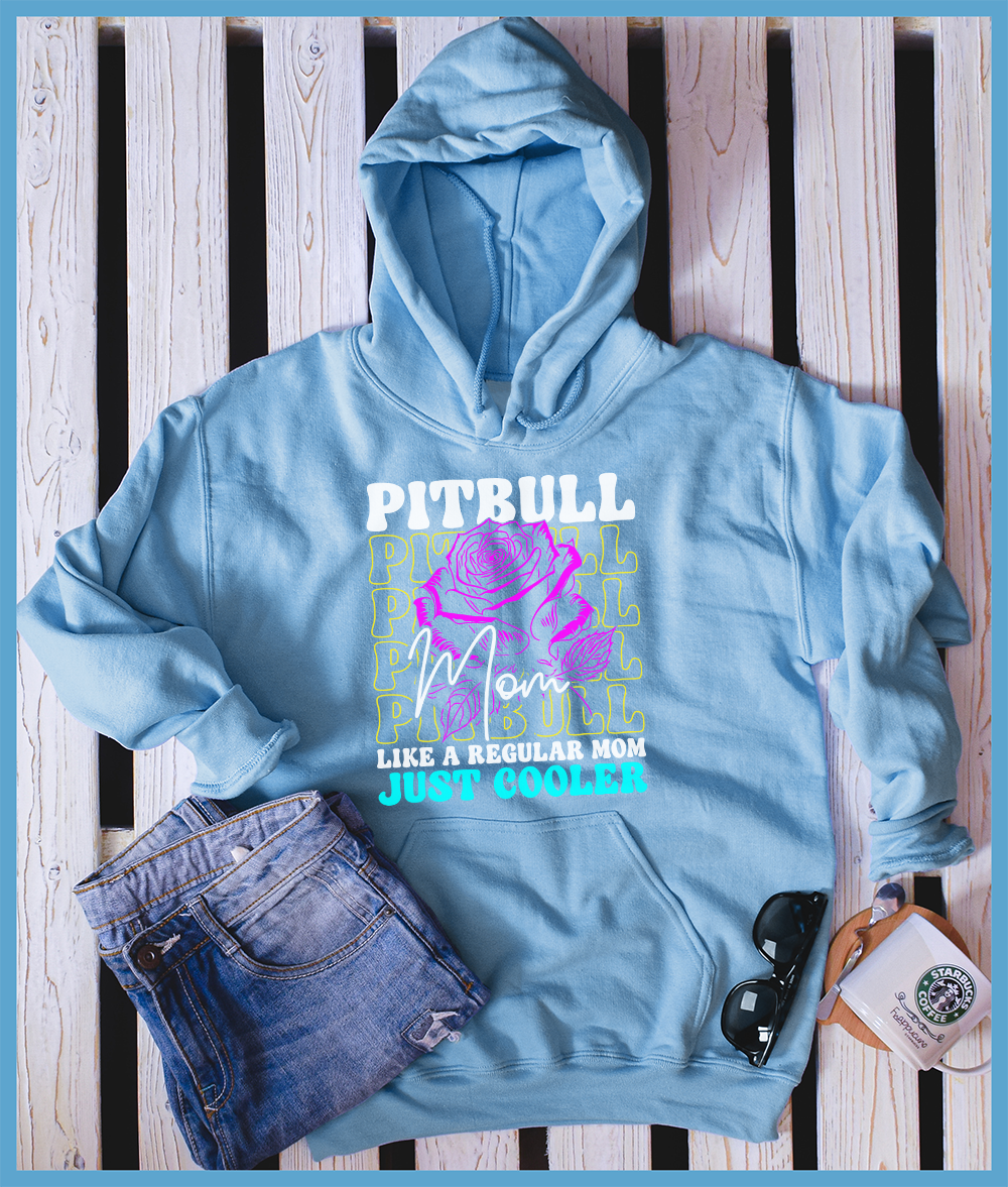 Cooler Pitbull Mom Colored Print Hoodie