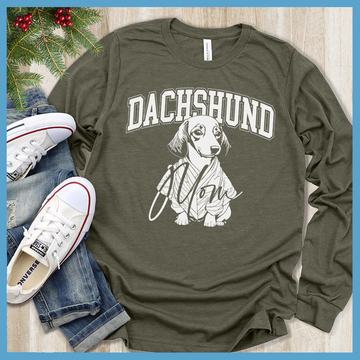 Dachshund Mom College Long Sleeves