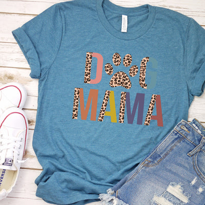 Dog Mama Colored Print T-Shirt