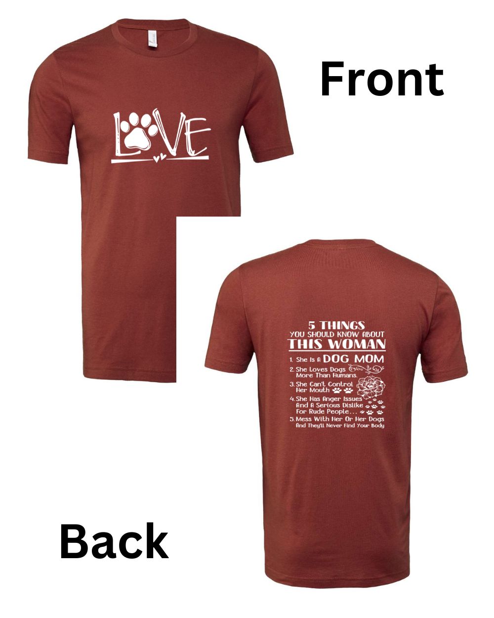 Dog Love, Proud Dog Mom Version 1 T-Shirt - Project 2520 – Rocking The Dog  Mom Life