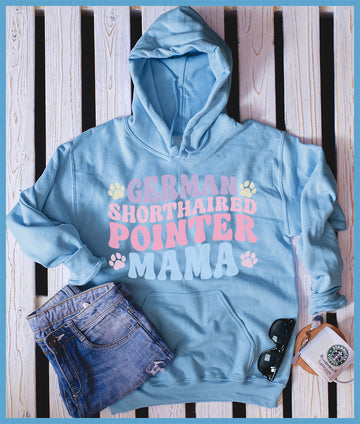 German Shorthaired Pointer Mama Colored Print Hoodie