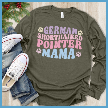 German Shorthaired Pointer Mama Colored Print Long Sleeves