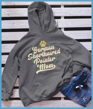 German Shorthaired Pointer Mom Round Colored Print Hoodie