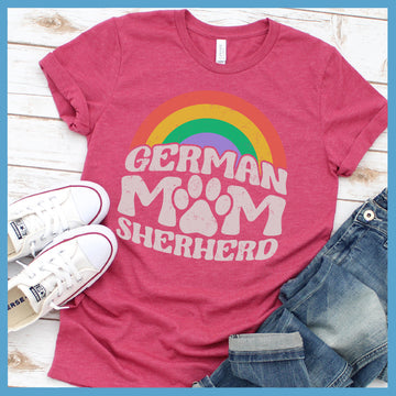 German Shepherd Mom Rainbow T-Shirt