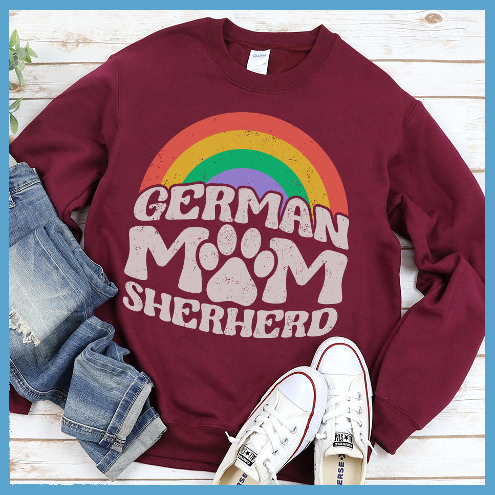 German Shepherd Mom Rainbow Sweatshirt