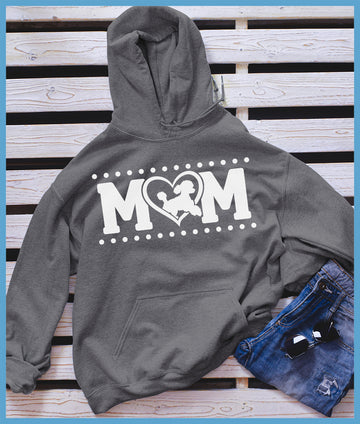 Heart Mom Poodle Hoodie